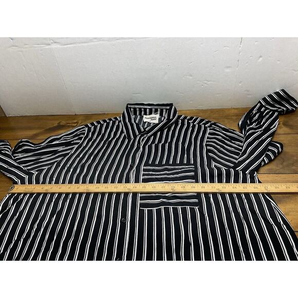 Savanna Jane Tunic Top Women Size 3X Black White Striped Blouse NWT - Picture 6 of 10